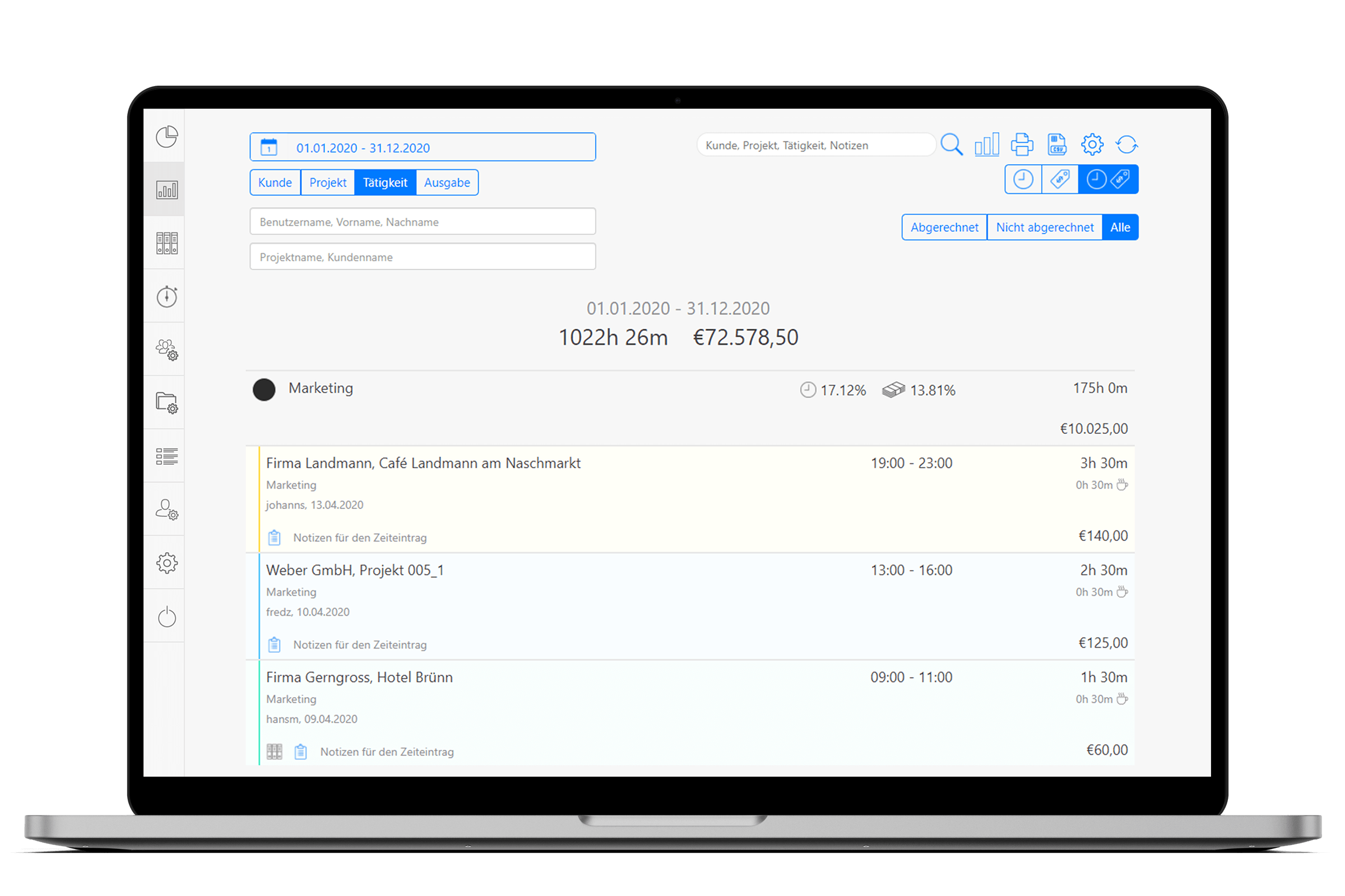 Projektauswertung_Filteroptionen