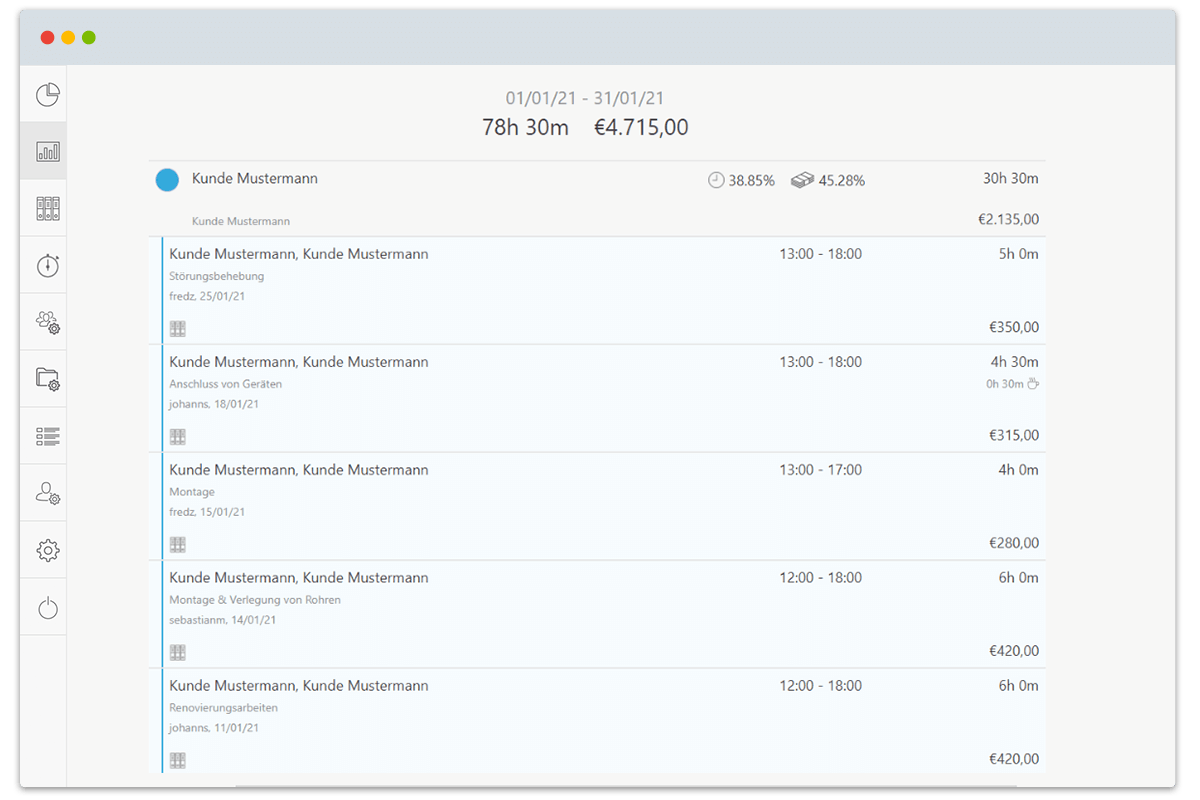 Zeiterfassung-Handwerker-Leistungsnachweis