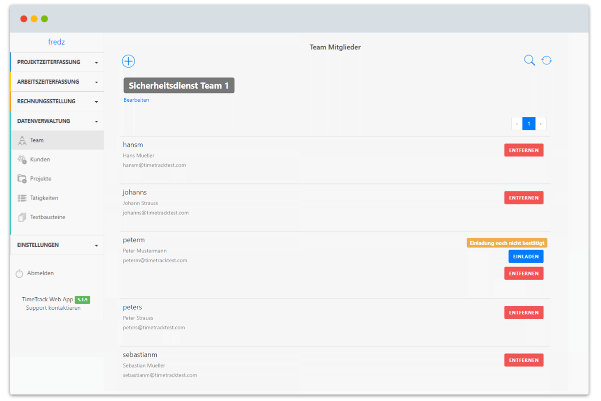 Sicherheitsdienste Teamleiter Funktion