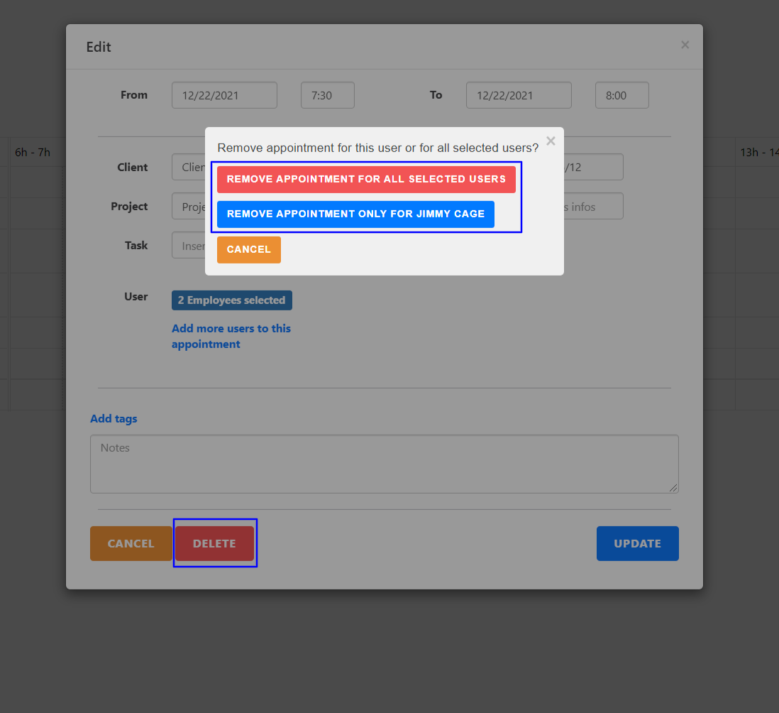 Appointment Planning - Changes in Appointments
