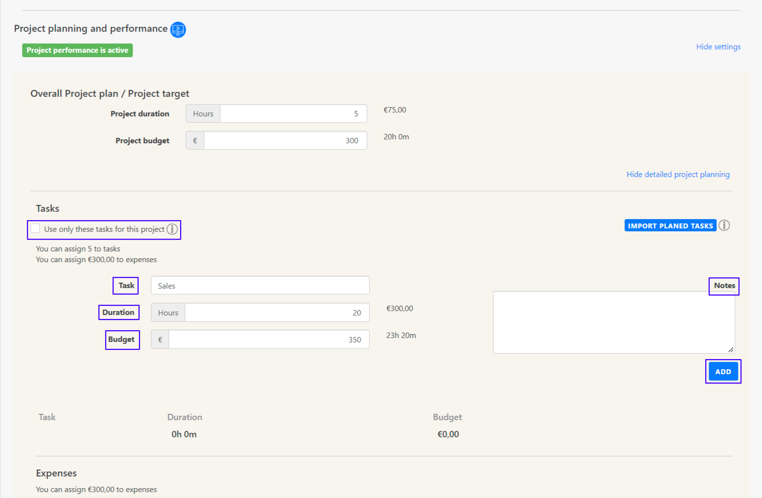 detailed-project-performance