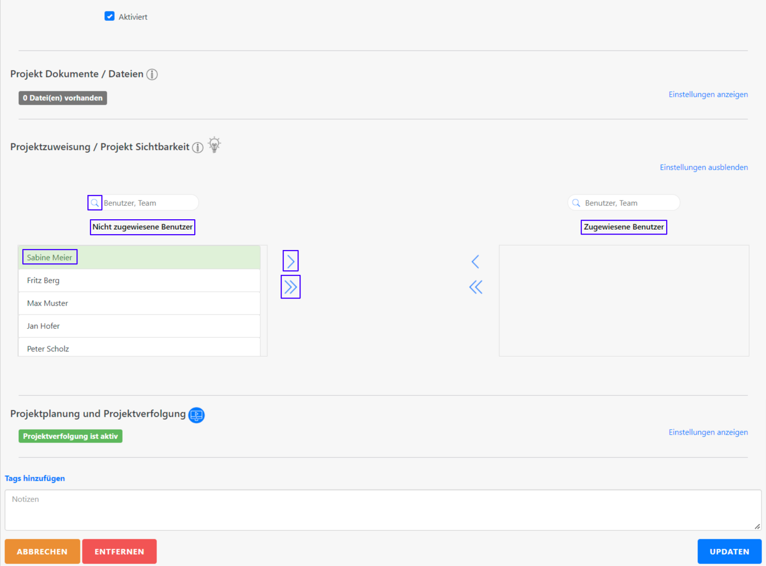 projekteinstellungen-projektsichtbarkeit