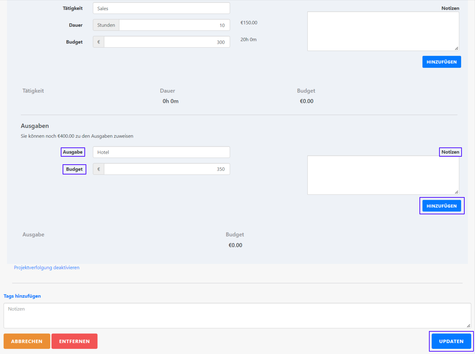 projektverfolgung-ausgaben-zuweisen
