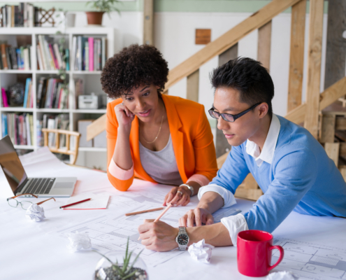 Creative team at work