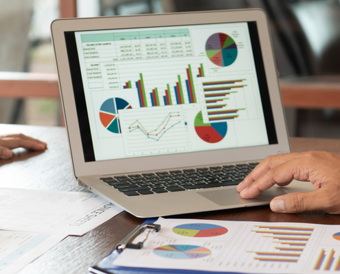 Financial,Analyst,Analysis,Business,Financial,Report,On,Digital,Tablet,During