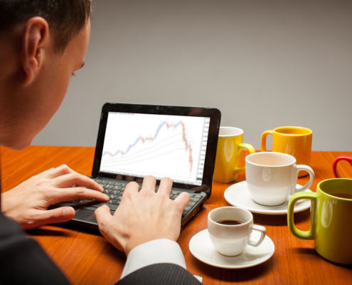 young man at the computer