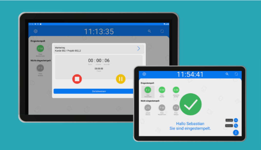 NFC Zeiterfassung für Mitarbeiter am Tablet - TimeTrack Blog
