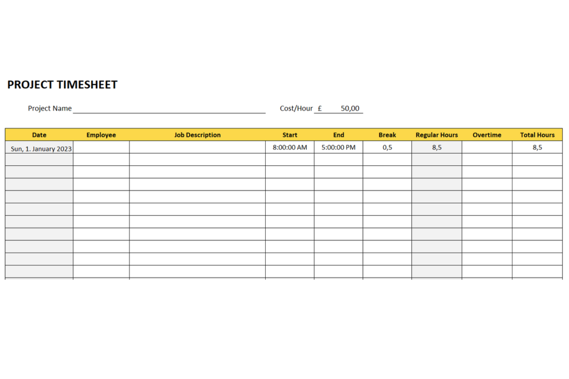 project-timesheet-template