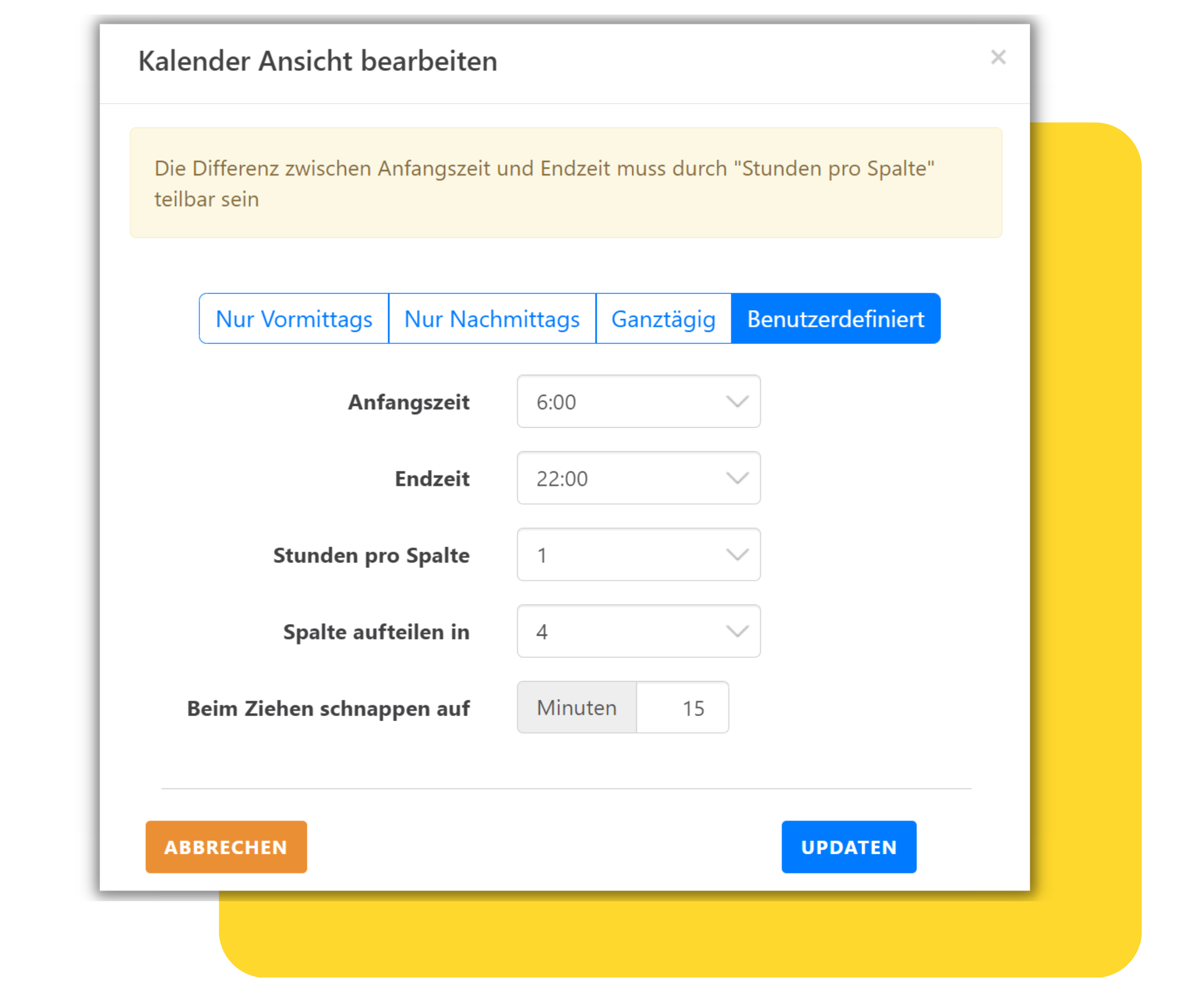 Kalenderansicht-Aufgabenplanung