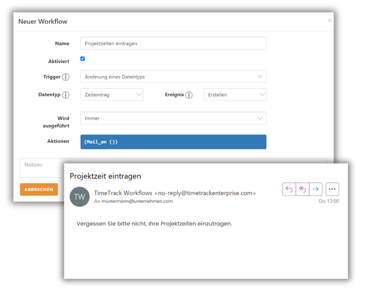 Workflows-projektzeiten