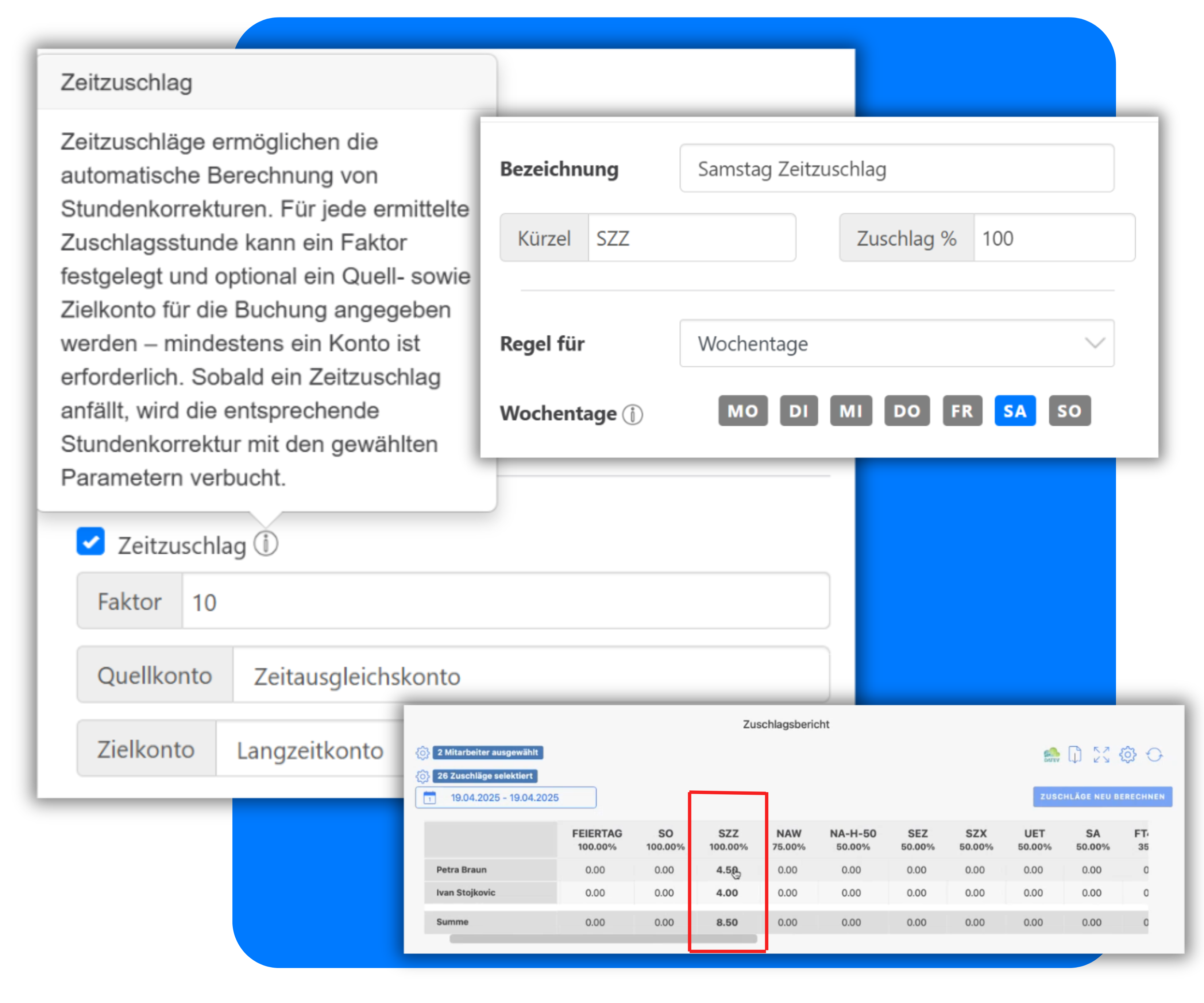 Zeitzuschlag Software Updates