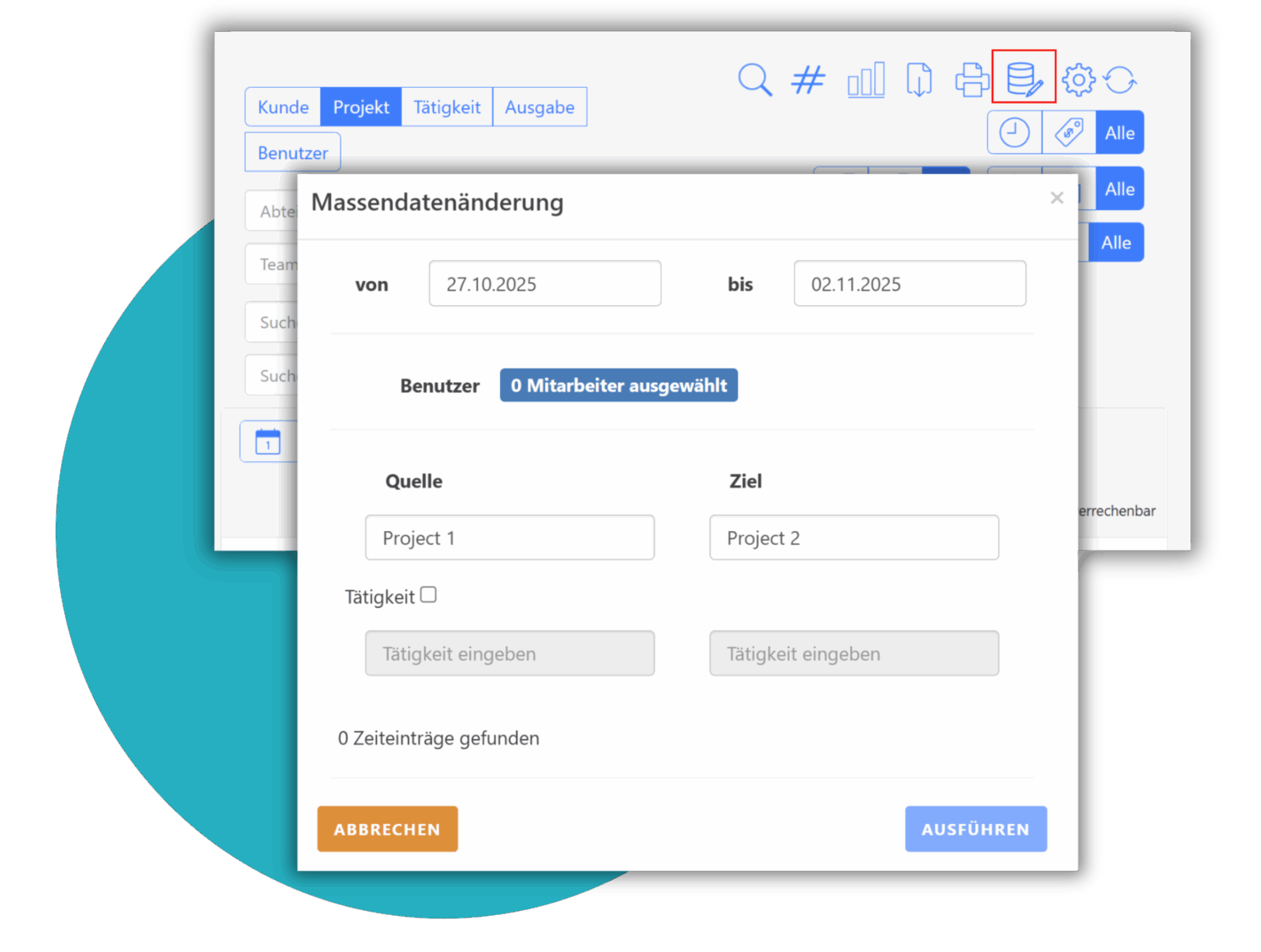 massendatenänderung