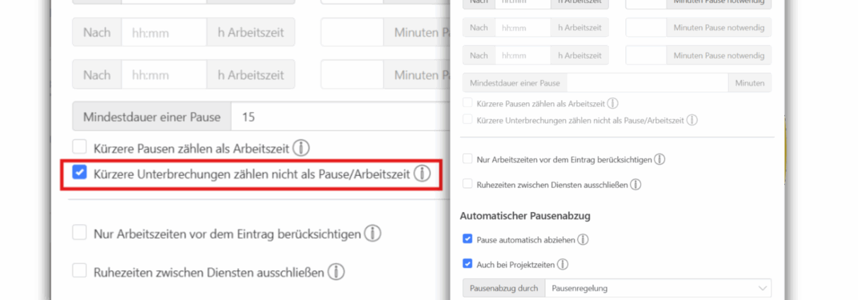 Softwareupdate - Pausenregelung