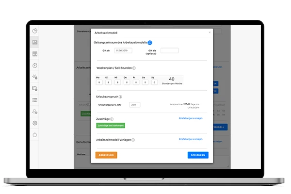 Stundenzettel Arbeitszeitmodelle