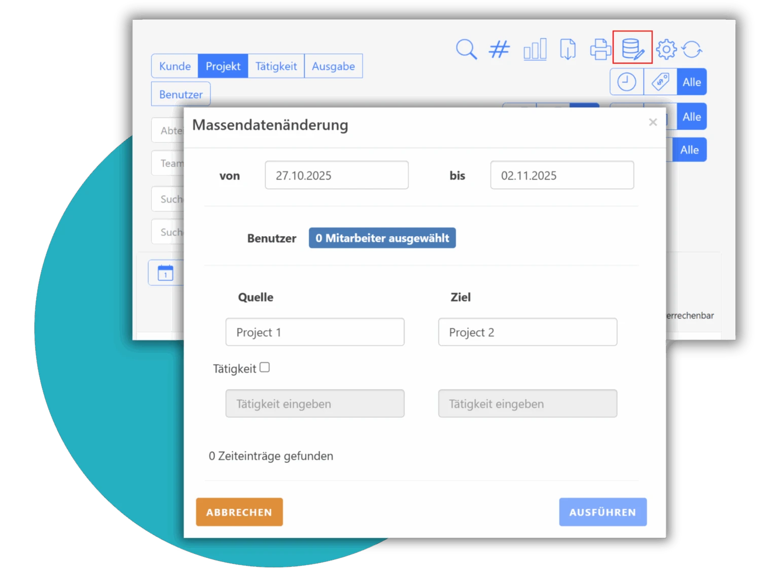 massendatenänderung